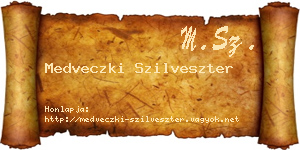 Medveczki Szilveszter névjegykártya
